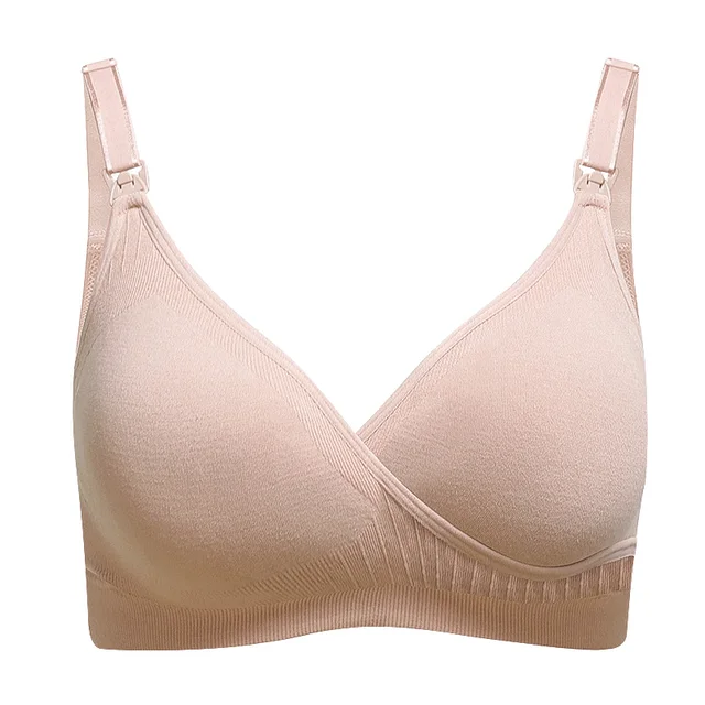 Sexy V Neck Cotton Breast Feeding Bras Maternity Nursing Bra Underwear Sleep Bra For Pregnant