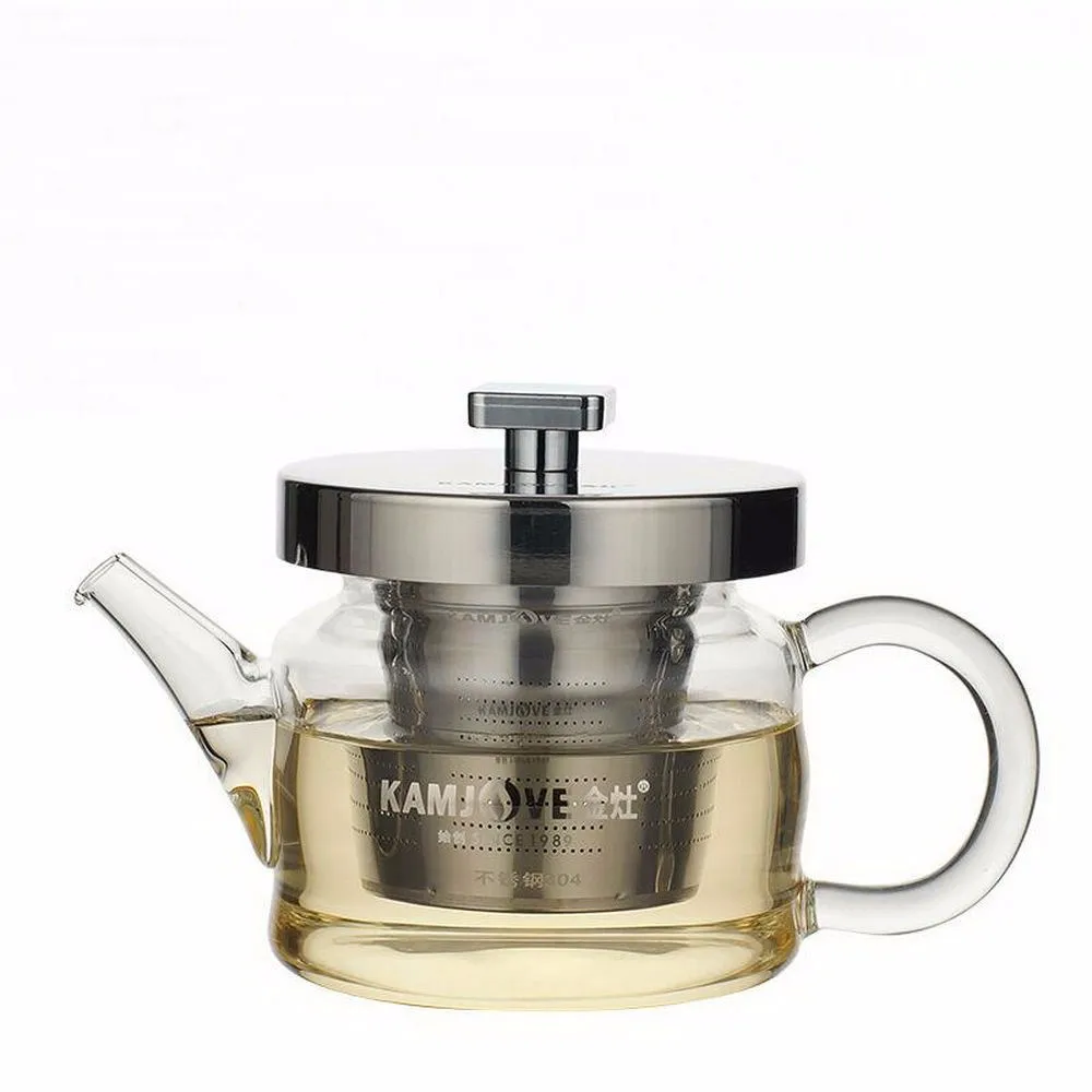 Kamjove-AM-01-Heat-Resistant-Clear-Glass-Teapot-Stainless-Steel-Infuser-250ml