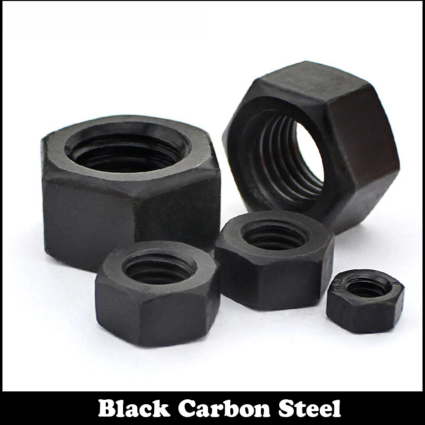

M8 M10 M12 M8*1 M8x1 M10*1.25 M10x1.25 M12*1 M12x1 DIN934 8.8 Grade Black Carbon Steel Fine Thread Hexagon Hex Nut