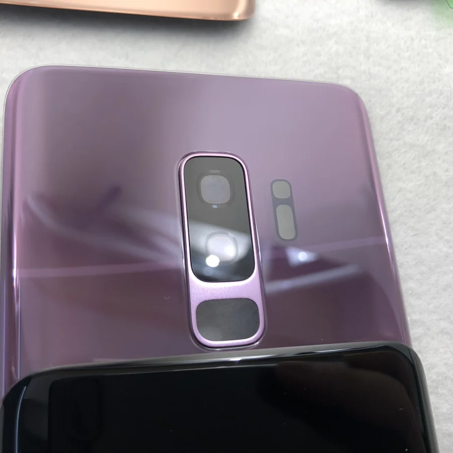 Для samsung Galaxy S9 Plus S9+ G960 G965 оригинальная задняя крышка для батареи Стеклянная Дверь Корпус задняя камера Стекло S9 задняя крышка