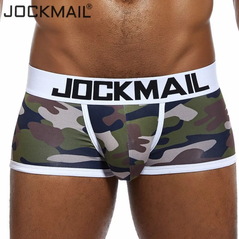 Бренд jockmail, сексуальное мужское нижнее бельё, мужские камуфляжные боксер самакуэка мужские боксеры скольжения hombre трусы боксеры мужские стринги для мужчин, пенис, лидер продаж