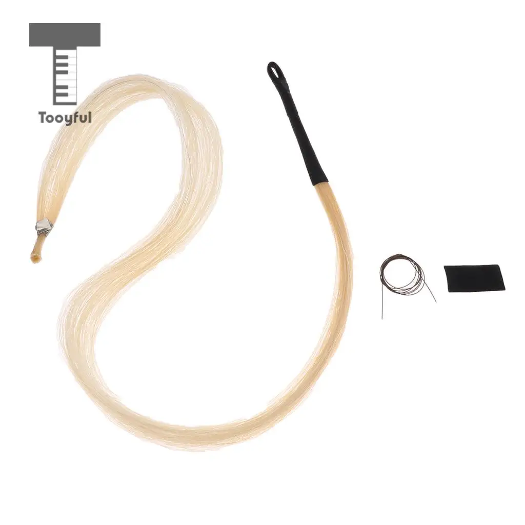 Tooyful Horse Hair Mongolia Tail Violin Viola Cello Erhu Bow Hairs for
