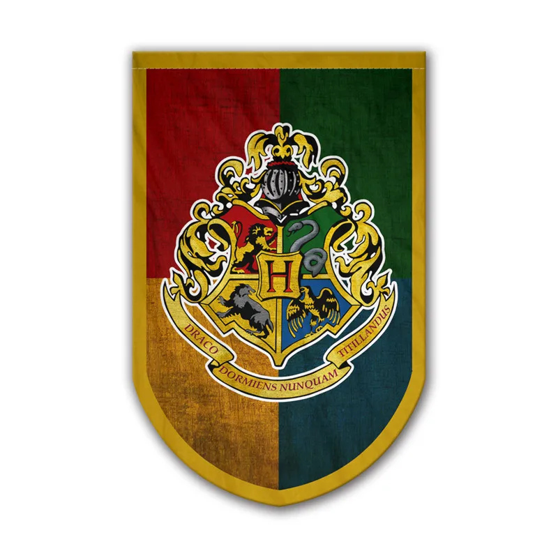 

Harri Potter House Crests Garden Flag HP School 4 House Wall Decor Gift Flag Banner 23.63x37 inch