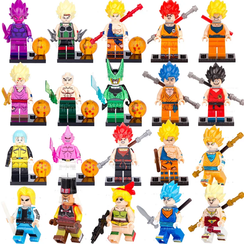 

Dragon Ball Z Figures Launch Son Gohan SS Future Trunks Android Freiza Mr. Satan Building Blocks Children Toys Gift