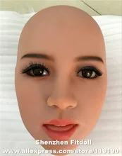 Top quality lifelike love doll head, sex doll full silicone, sex toy silicon dolls heads