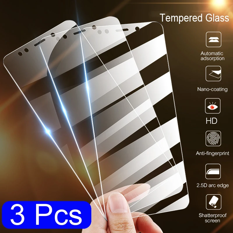

3Pcs Tempered Glass For Motorola MOTO C PLUS E4 E5 PLAY GO PLUS M P30 NOTE PLAY P40 Screen Protector Protective Glass Film