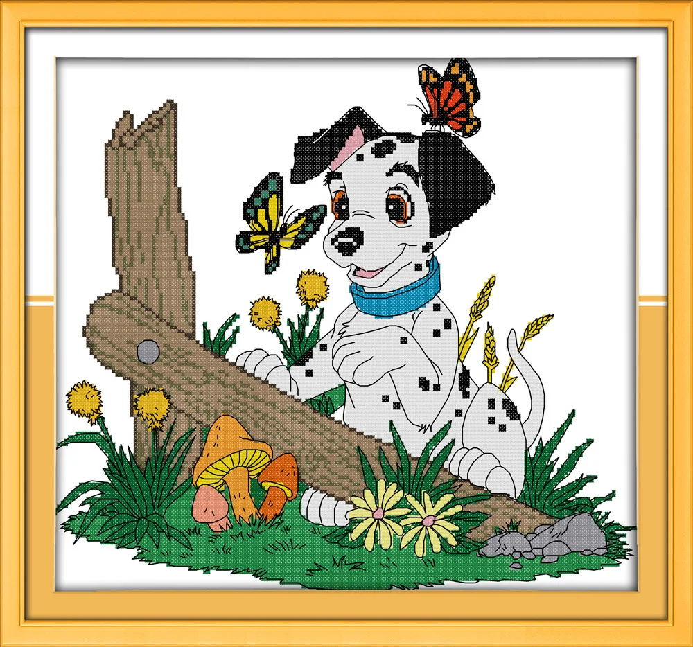 Dalmation dog cross stitch kit