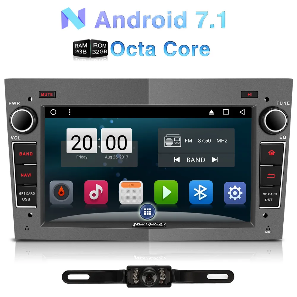 Тыква 2 Din 7 ''Android 1 автомобильный Радио нет DVD плеер gps навигация Восьмиядерный 2G
