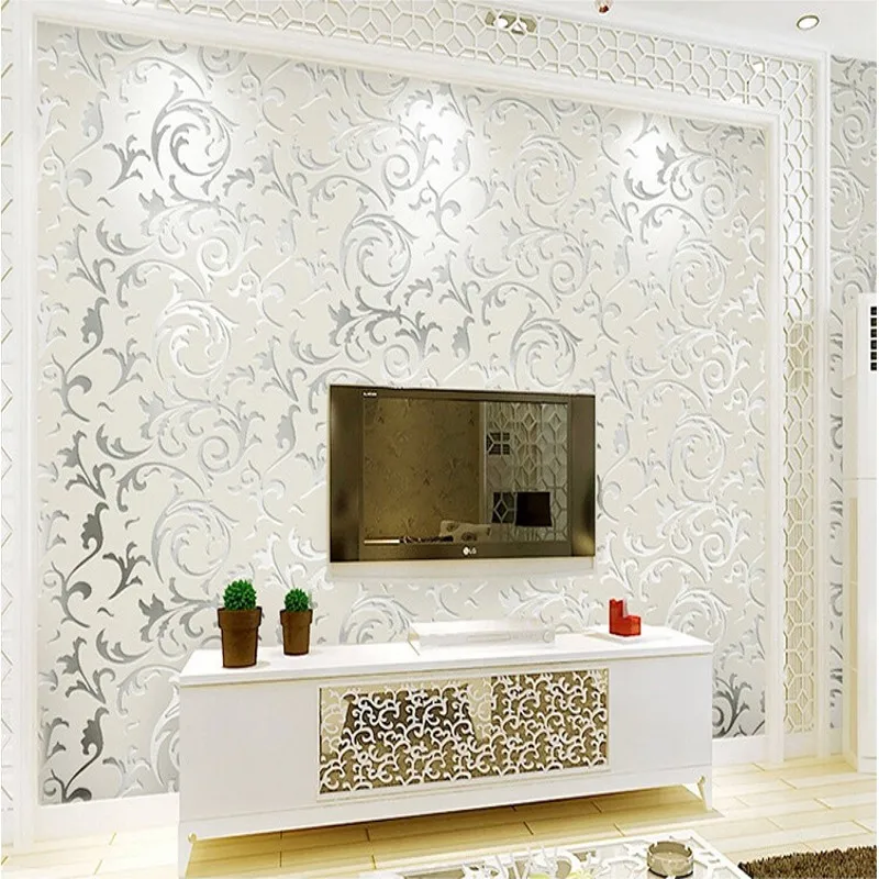 Высококачественные обои wellyu de pared 3D модные для спальни настольные рулоны белого и