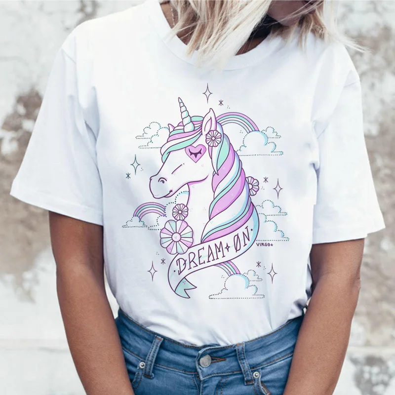 يونيكورن Kawaii Unicornio 90 s النساء t قميص أعلى المحملة قمصان الإناث ulzzang المتناثرة قصيرة الأكمام الهيب هوب الكورية نمط الجرافيك يونيكورن Kawaii Unicornio 90 s النساء t قميص أعلى المحملة قمصان الإناث ulzzang المتناثرة قصيرة الأكمام الهيب هوب الكورية نمط الجرافيك