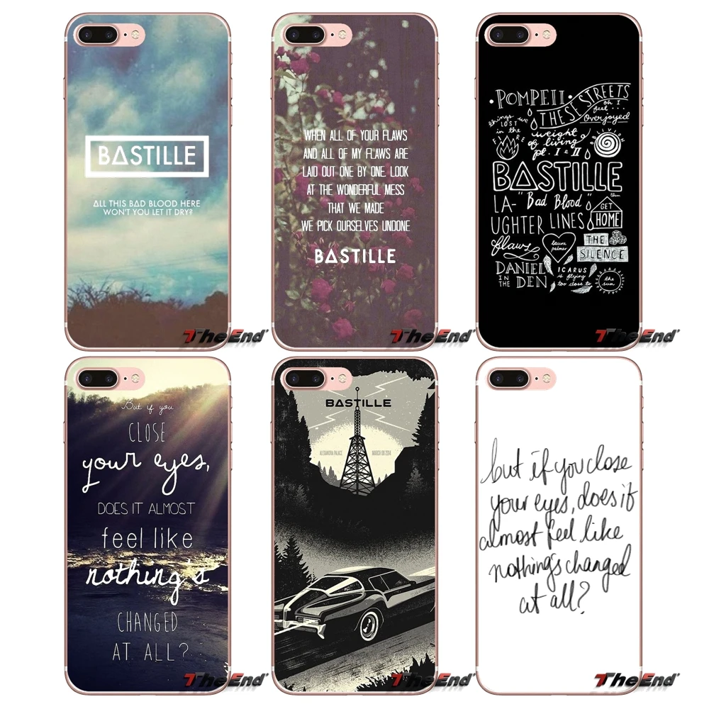 

BASTILLE LYRIC MUSIC STAR Phone Shell Case For iPhone X 4 4S 5 5S 5C SE 6 6S 7 8 Plus Samsung Galaxy J1 J3 J5 J7 A3 A5 2016 2017
