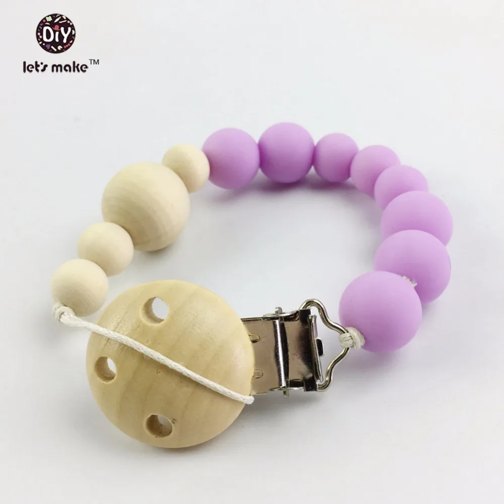 Давайте сделаем кулон силиконовые прорезывания зубов ребенка подарок душа(1 шт.) фиолетовый камень пустышки клип и натурального дерева s Мама Кормящих