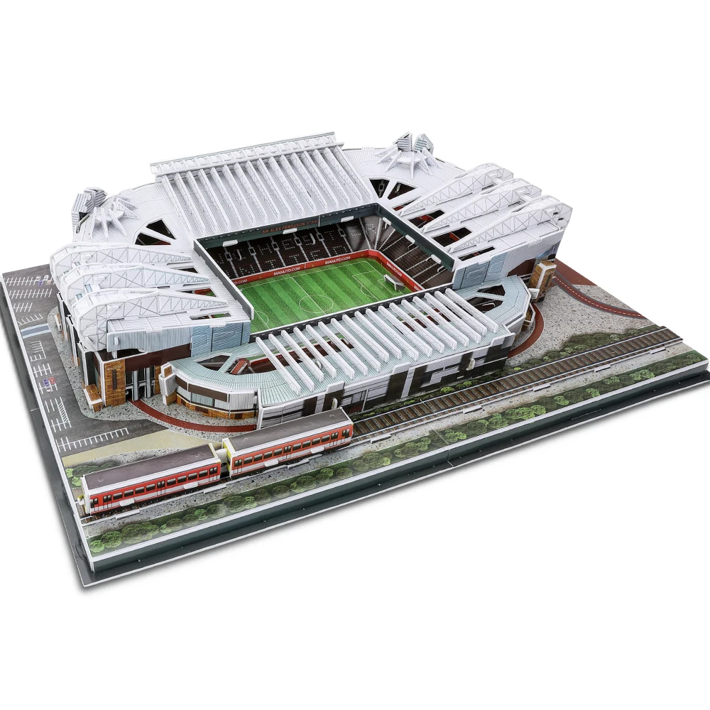 

Classic Jigsaw Puzzle Architecture Camp Nou /Anfield / Old Trafford Football Stadiums Toys Scale Models Sets Building Paper
