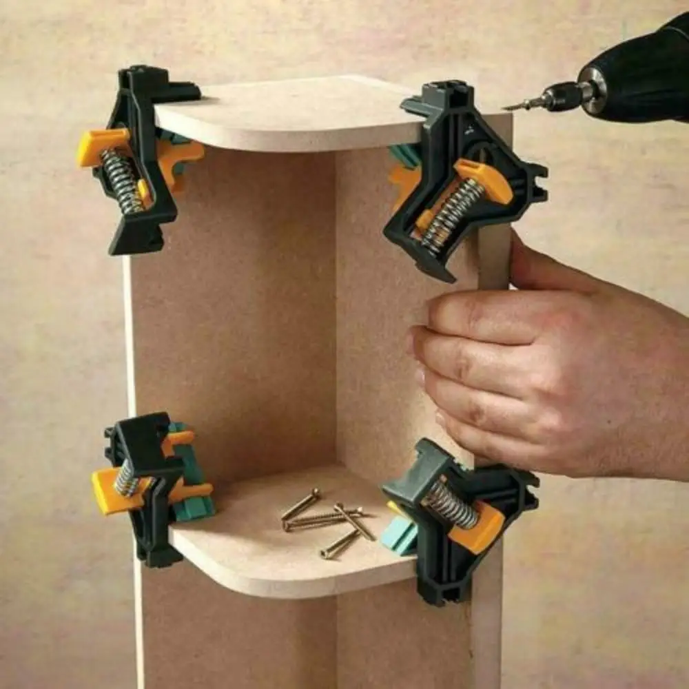

4PCS 90° Right Angle Clip Clamps Corner Holder Woodworking DIY Hand Tools Set
