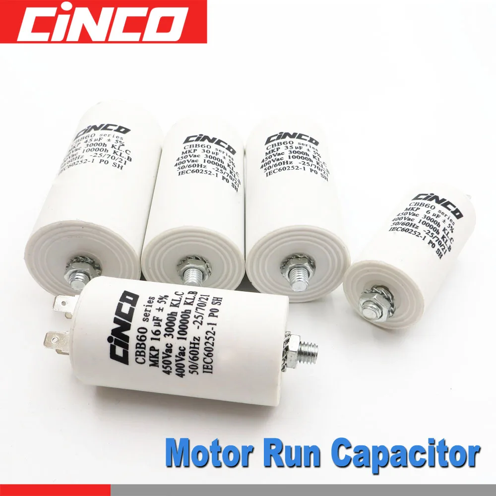 Funcionamiento del Motor condensadores 150 100 80 60 55 50 45 40 35 30 25 20 18 16 15 12 10 8 7 6 5 uf 400 450 V CBB60 450VAC mf mfd voltios