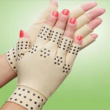 Магнитные терапевтические перчатки без пальцев избавление от боли при артрите заживление суставов подтяжки поддерживает инструмент здравоохранения свободный размер для мужчин и женщин