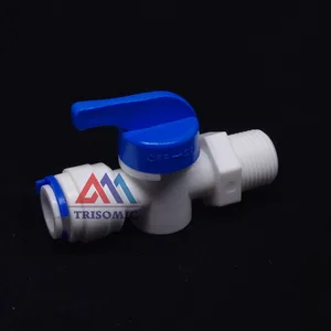 3/8" Inline Quick Fitting,3/8" male thread Ball Valve Quick Fitting Connection Aquarium RO Water Filter Reverse Osmosis System