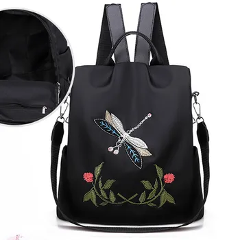 

Fashion Quality Leather Anti-thief Women Backpack School shoulder bags Waterproof Nylon School Bag for Teenager girls Travel Bag