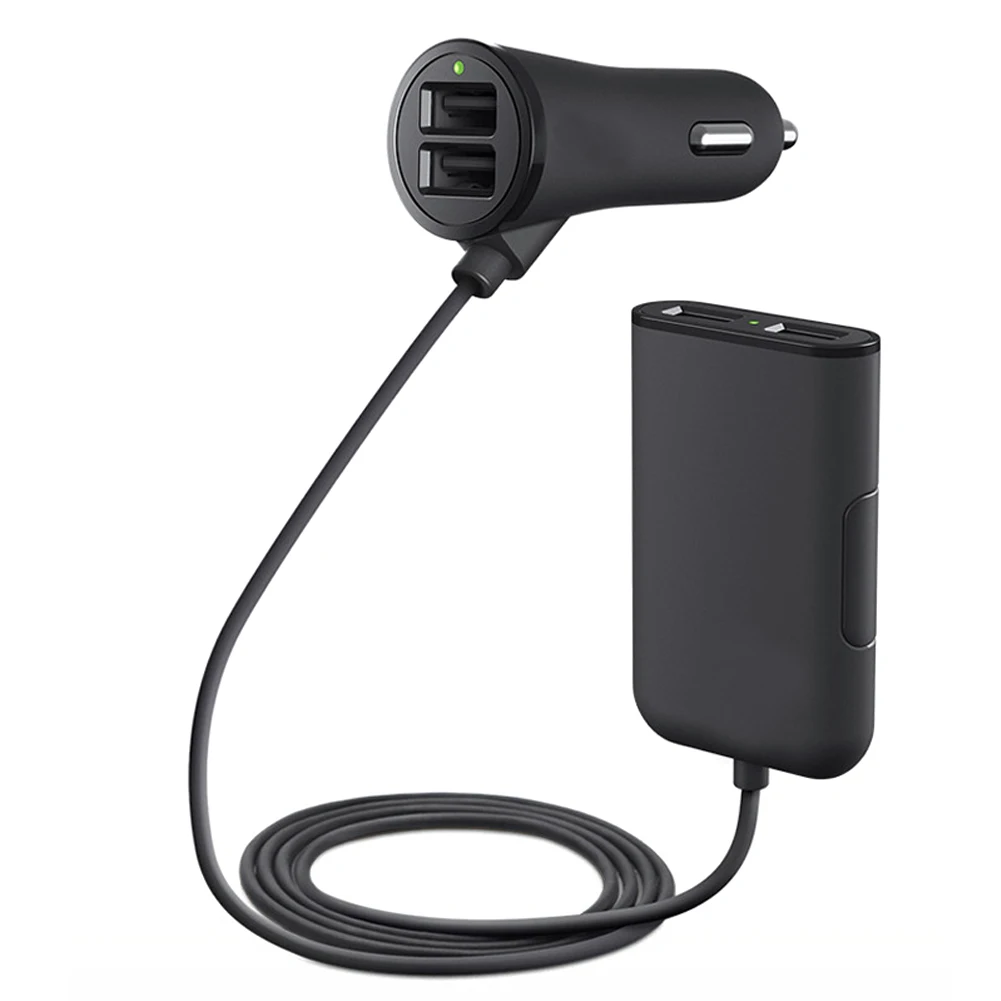 4 في 1 قطعة كابل اللوحي الهاتف المحمول محول متعددة الوظائف السيارات السيارة الأسرة USB متعددة شاحن سيارة سريعة
