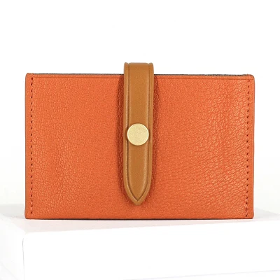 Кошелек для кредитных карт из натуральной кожи роскошный модный дизайн женские визитницы женский кошелек футляр для карт кредитный кошелек - Цвет: Orange