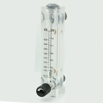 

0.1-1.4LPM 1/2" BSPT Male Thread PMMA Panel Type Liquid Float Flowmeter Water Flow Meter Rotameter With Control Valve