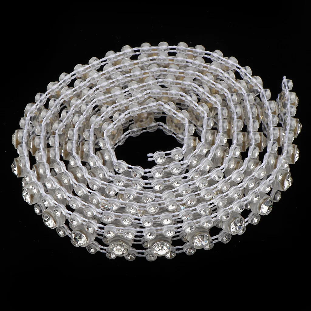 1 Yard Beaded Rhinestone Applique Sewing Trim for Headband Bridal Waist Belt Wedding Dress