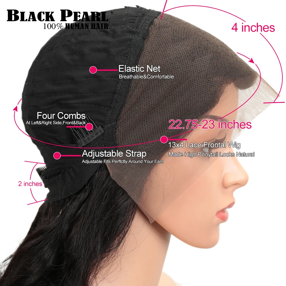 Peluca de pelo brasileño personalizada de onda profunda Peluca de pelo humano de paquetes de onda profunda con Frontal 13x4 peluca de encaje Frontal