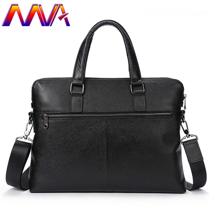 

MVA 2018 Newly genuine leather men briefcase with cow leather men crossbody bag men shoulder bag for 14 inch laptop bags