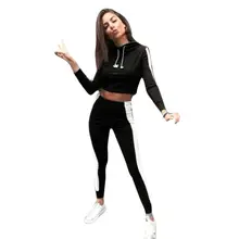 Осенне-зимний женский йога фитнес-спорт набор Повседневный для похудения сшивание длинный рукав высокоэластичный с капюшоном спортивный костюм