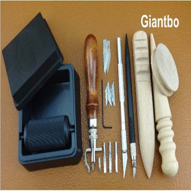 Craft Leather Tools Kit Edge Dye Roller Applicator Burnisher