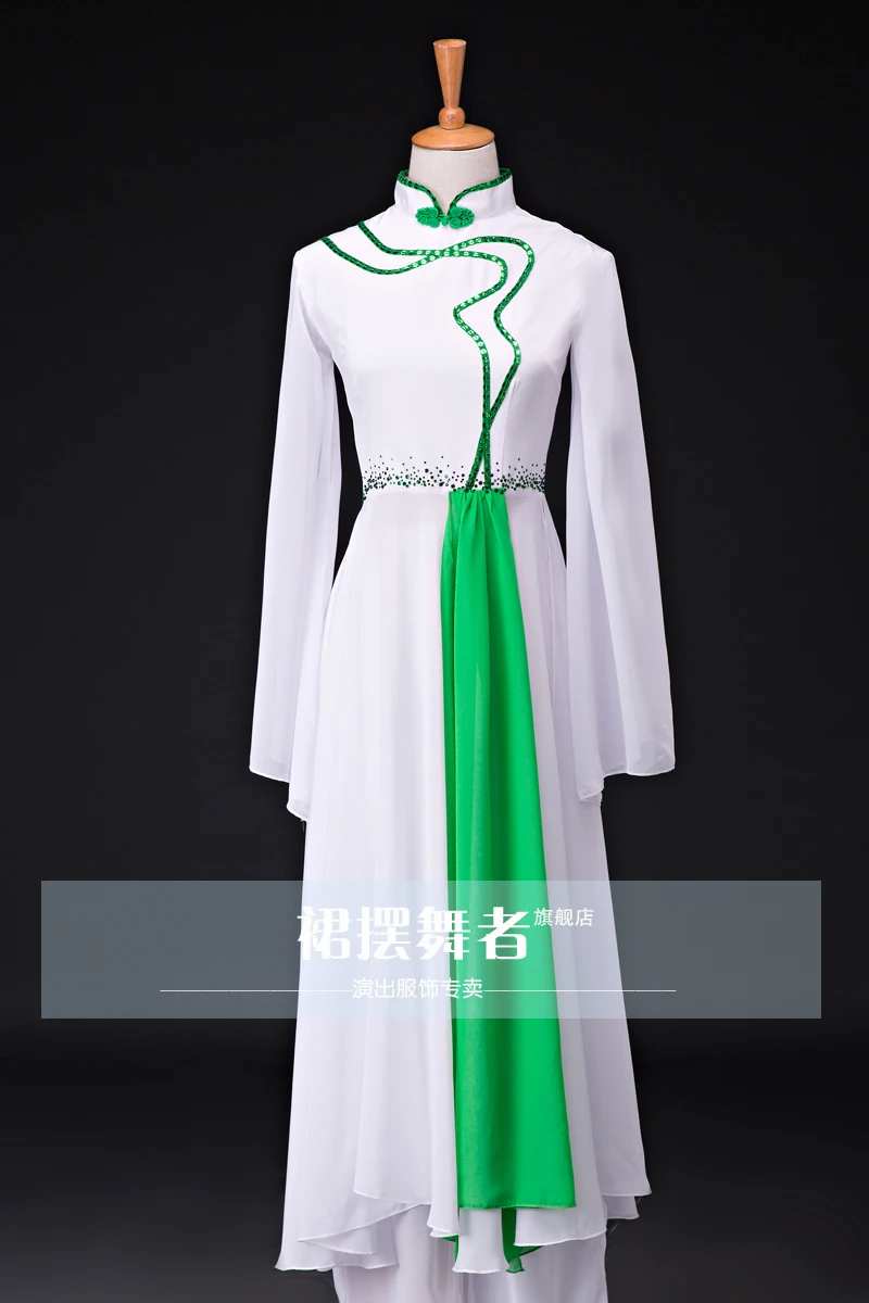 (0111) woman Chinese Classical dance clothes Hanfu ancient costume fairy poetic fan/umbrella dance wear Theatre performance