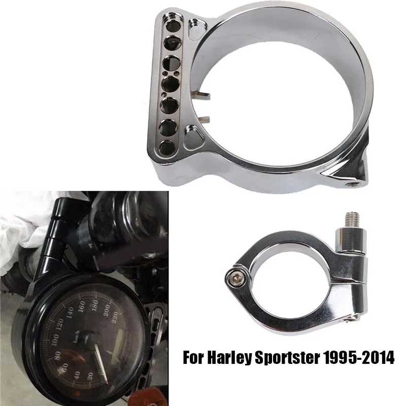 Motorcycle Part 39MM CNC Side Mount Billet Speedo Relocation Bracket For Harley Davidson Iron