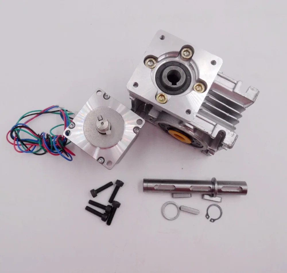 

NEMA23 Worm Gear Stepper Motor RV30 Ratio 10:1 self-lock High-Torque L76mm 3A For Decorating machine