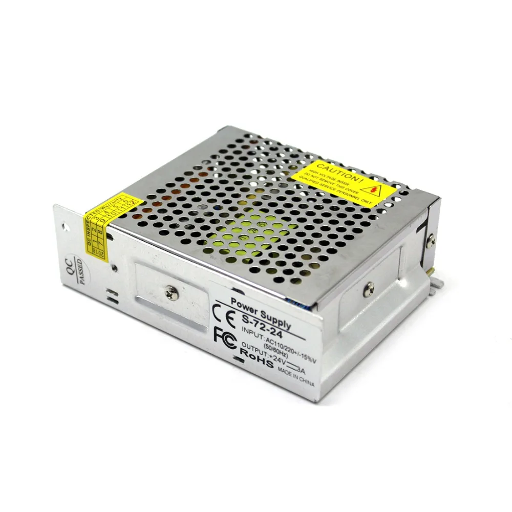DC24V 3A 72 W Напряжение трансформатор переключатель Питание AC DC 24 V водитель SMPS для светодиодный полосы светодиодный управления Светодиодный переключатель светодиодный дисплей