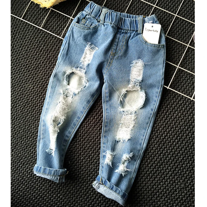 1-6yrs Boys Clothes Girls Clothes Children Broken Hole Pants New 2018 Baby Boys Girls Jeans Pants Brand Trousers Fashion Jeans 1-6yrs Boys Clothes Girls Clothes Children Broken Hole Pants New 2018 Baby Boys Girls Jeans Pants Brand Trousers Fashion Jeans
