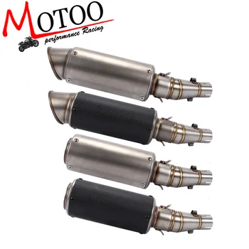 

Motoo - Carbon Fiber Exhaust Muffler Pipe Link middle Pipe Escape FOR Kawasaki Ninja 250 R Ninja 300 Z250 Z300 2008-2017 Slip-On