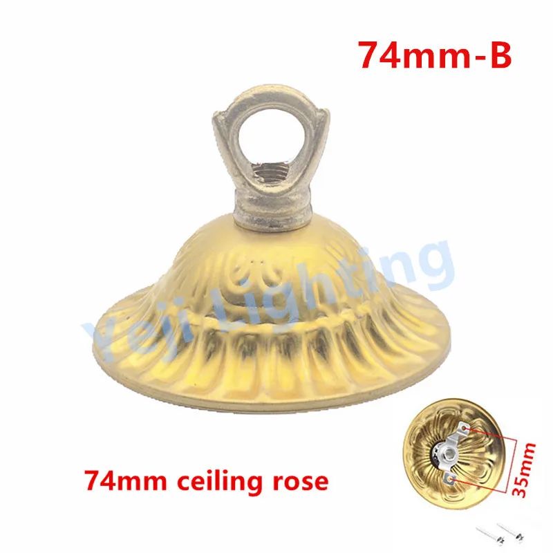 

Brass ceiling rose copper ceiling canopy with ceiling hook ring retro lamp base for vintage retro chandeliers led pendant lights