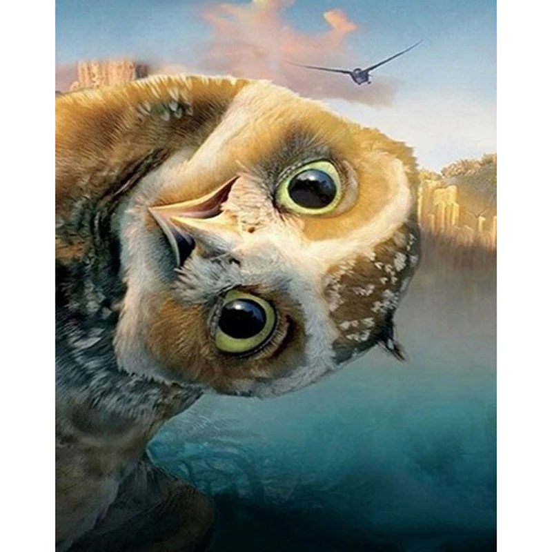 DUTEY 5D DIY Diamond painting Cross stitch A Cute Animal Owl Full Square/Round embroidery mosaic Home decor | Дом и сад