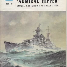 Военный морской военный корабль бумажная модель немецкий адмирал хиппель тяжелый крейсер