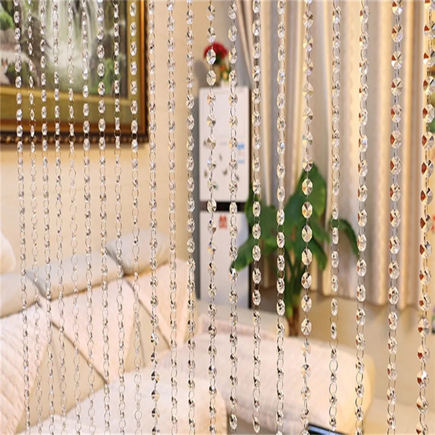 

1M Crystal Glass Bead Curtain Luxury Living Room Bedroom Window Door Wedding Decor Drop Shipping 59#