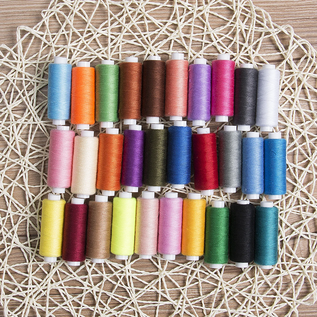 

30 Spools Mixed Colors Sewing Quilting Threads Set Hand Stitching Quilting Needlework Sewing Thread