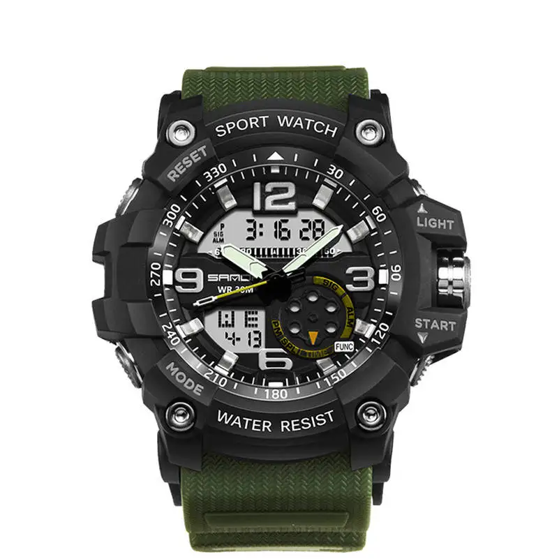 Новые модные цифровые часы мужские спортивные часы популярные военные наручные часы Relogio Masculino Relojes Hombre homme 661D5 - Цвет: A