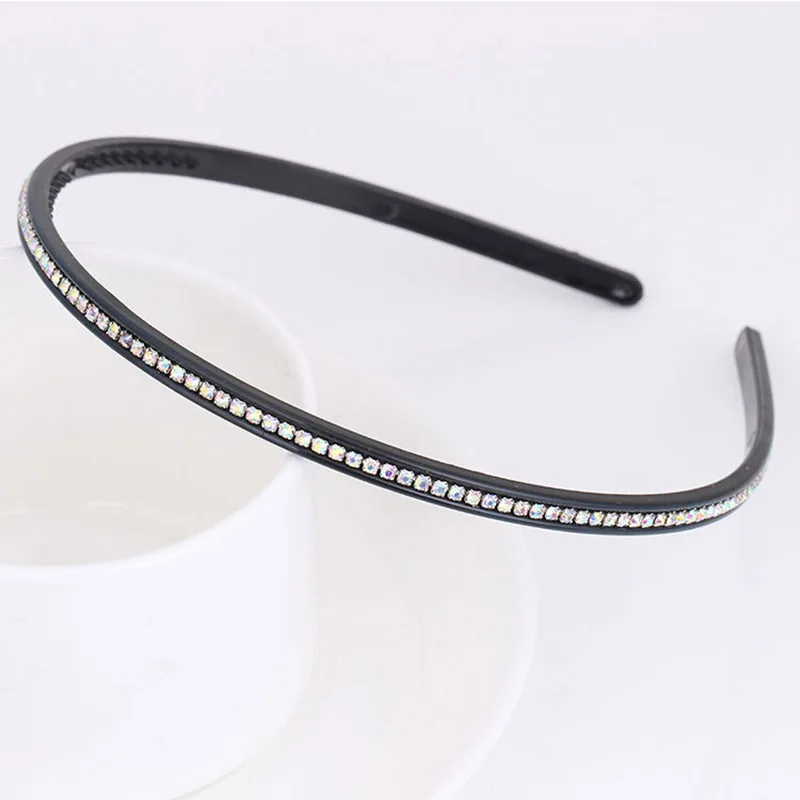 Fashion Plastic Solid Crystal Pearl Headband Hairband For Women Lady Hair Hoop Hair Accessories Headwear - Цвет: E