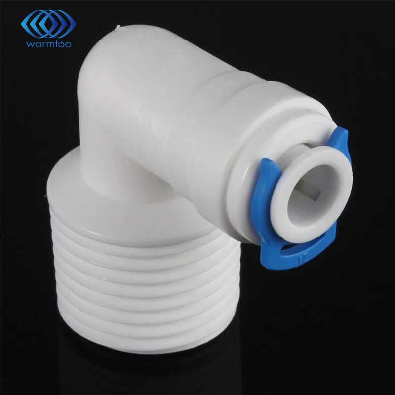 

1PCS 1/4 inch -1/2 inch L Connector Reverse Osmosis System Water Purifier Parts+Clasp