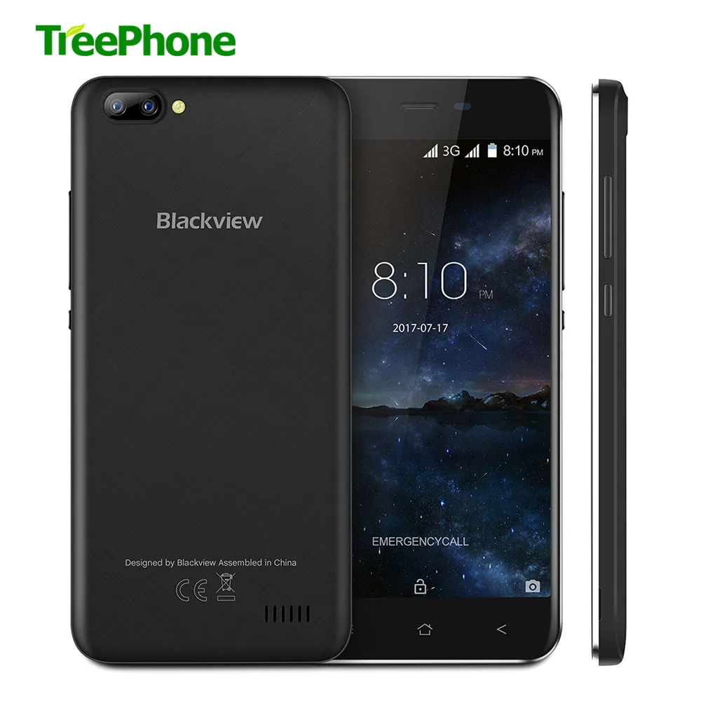 New BLACKVIEW A7 smartphone Dual Rear Camera MT6580 Quad