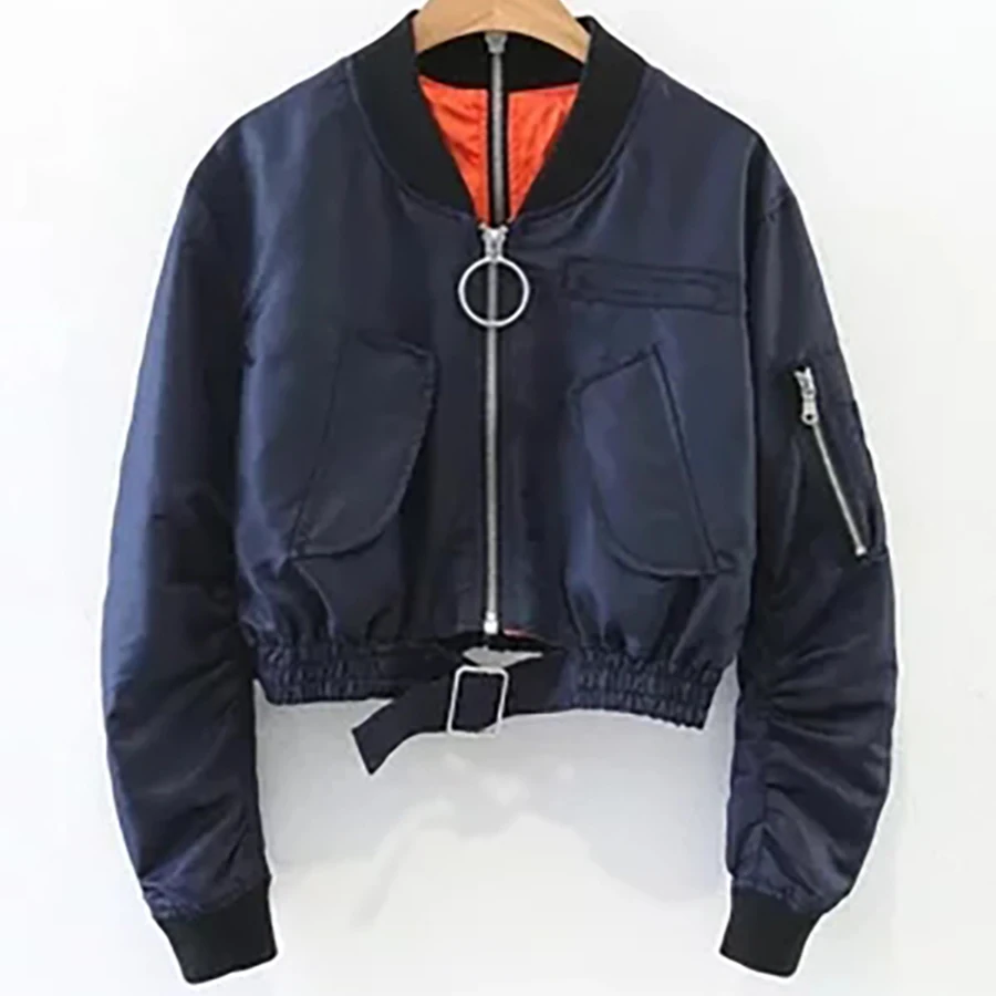 

Short Bomber Jacket Women Autumn Winter Trending Products 2018 Windbreaker Cropped Jacket Korean Street Style Coat Women 50B0065