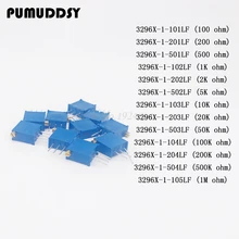 10pcs 3296 3296X series resistanceohm Trimpot Trimmer Potentiometer 1K 2K 5K 10K 20K 50K 100K 200K 500K 1M ohm 100R 200R 500R