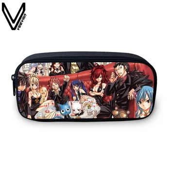 

VEEVANV High Quality Zipper Anime Fairy Tail School Children Student Cartoon Case Stationery Box Material Escolar Lapices Gifts