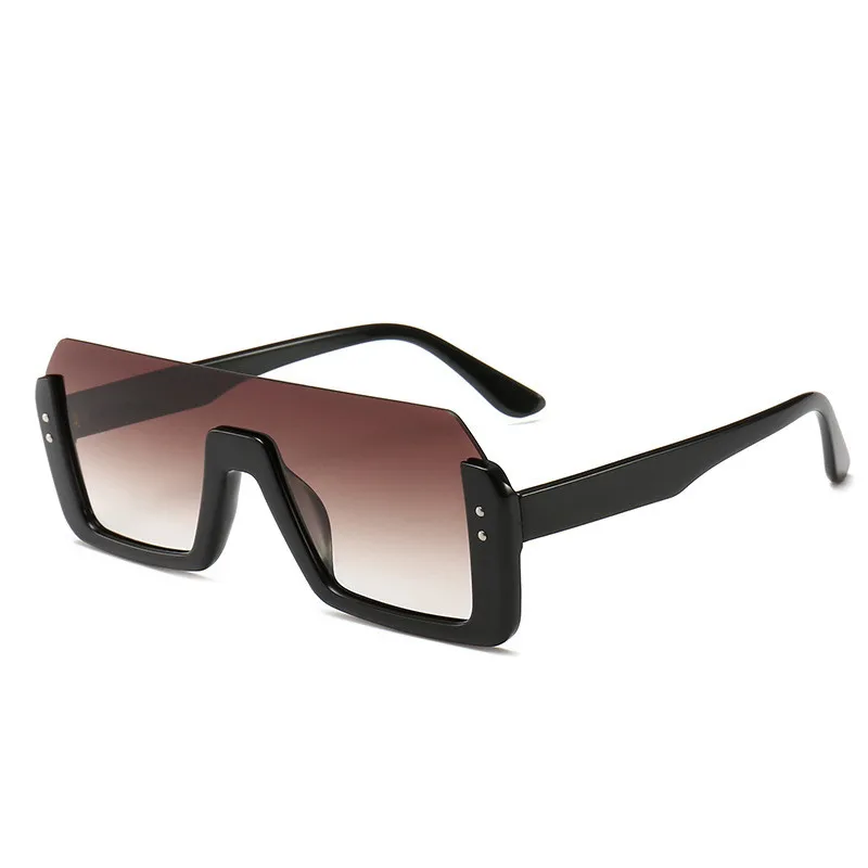 

2019 Fashion Retro Designer Super Square Glasses Eye Women's Men Sunglasses rectangle Semi-Rimles Glasses Driver Goggles