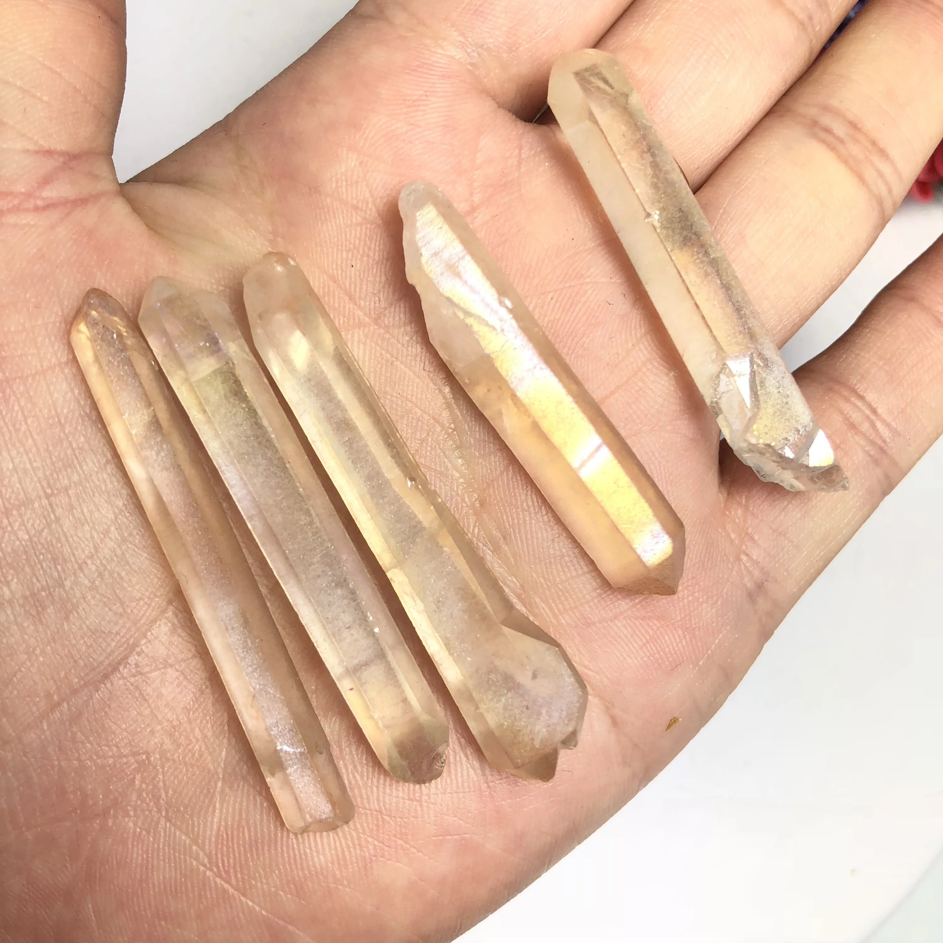 Natural unique white crystal column irregular stone pendant suitable for women DIY necklace the treatment of reiki | Дом и сад